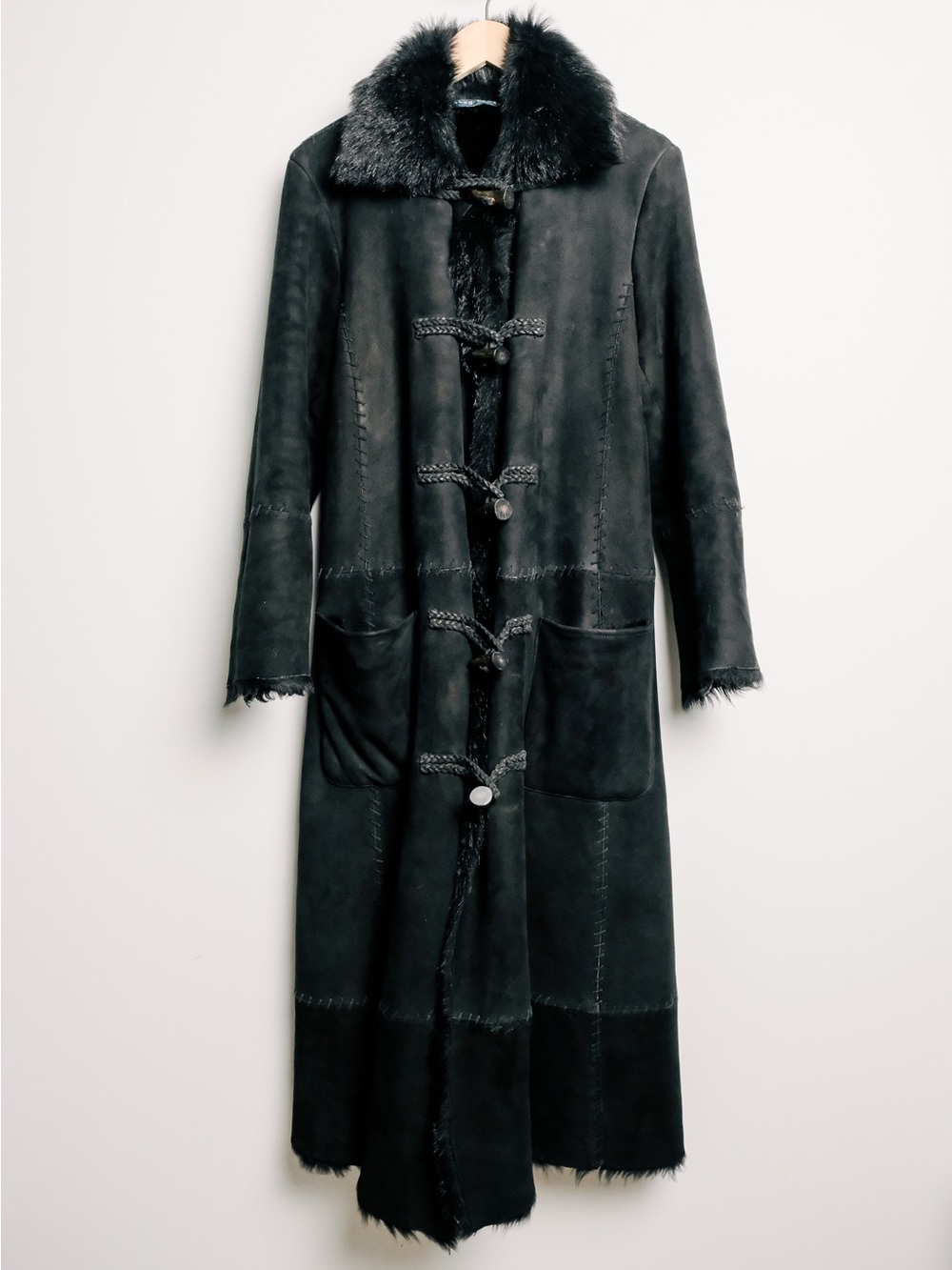 $9k Ralph Lauren Handmade Full Length Shearling Duffle Coat Rare Size m